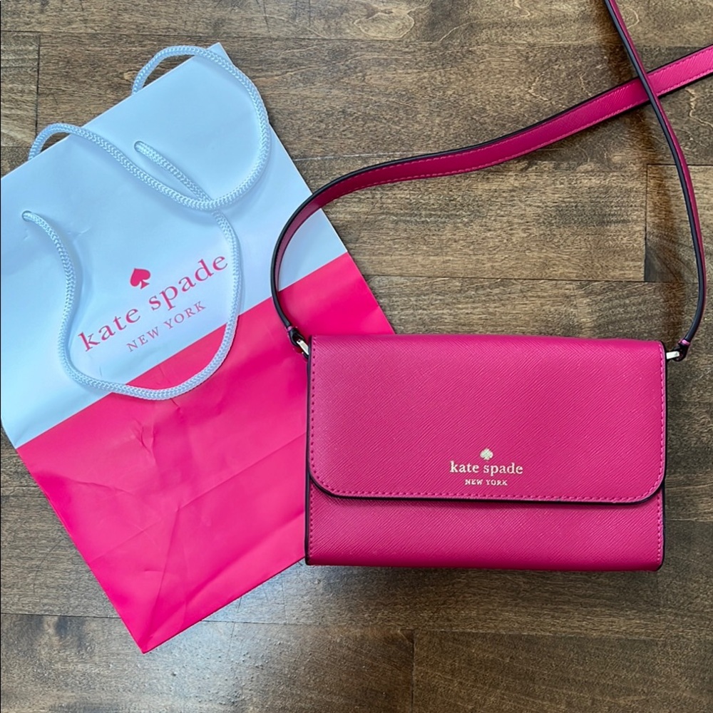 Kate Spade Pink Leather Crossbody LIKE NEW Bag